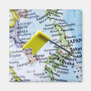 Zeichnen Sie das Button auf, das in Tokyo, Japan Magnet