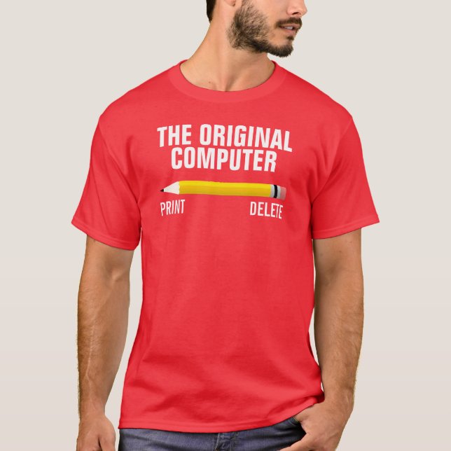 Zeichnen Sie das ursprüngliche Computer-Shirt an T-Shirt (Vorderseite)