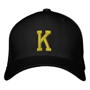 Zeichnen Sie den Anfangsbuchstaben K Ball Cap aus Bestickte Baseballkappe