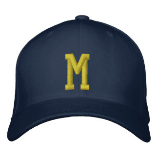 Zeichnen Sie den Anfangsbuchstaben M Ball Cap aus Bestickte Kappe