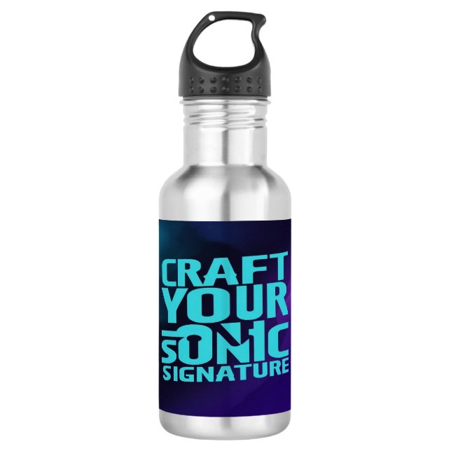 Zeichnen Sie Ihre Sonic-Signatur Edelstahlflasche (Vorderseite)