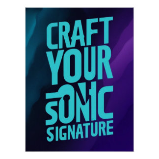 Zeichnen Sie Ihre Sonic-Signatur Poster