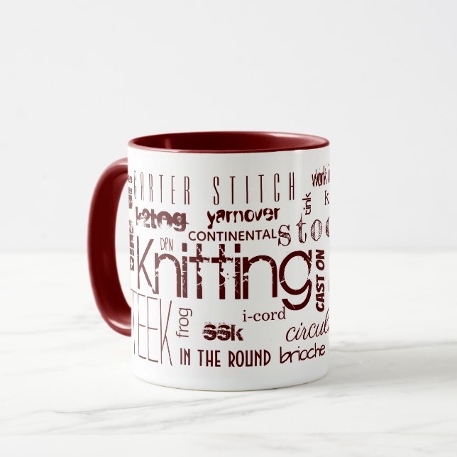 Zeichnen von Typografie-Wörtern - RedText Tasse (Vorderseite Links)