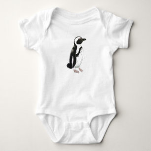 Zeichnend afrikanischer Pinguinstift Baby Strampler