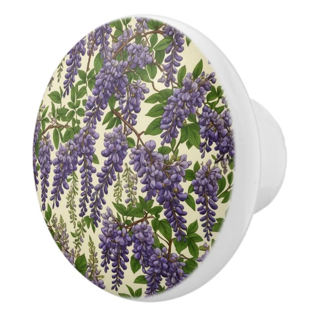 Zeichnend amerikanisches Wisteria Keramikknauf (Rechts)