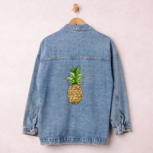 zeichnend Ananas Jeansjacke
