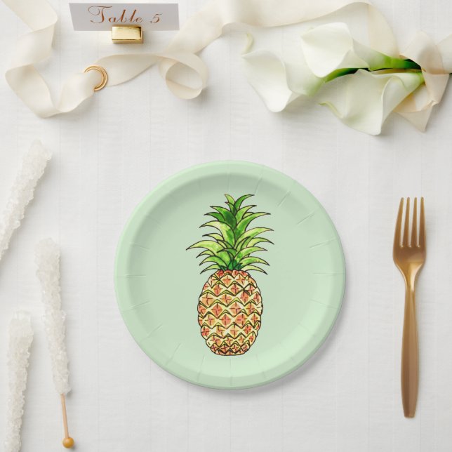 zeichnend Ananas Pappteller (Hochzeit)