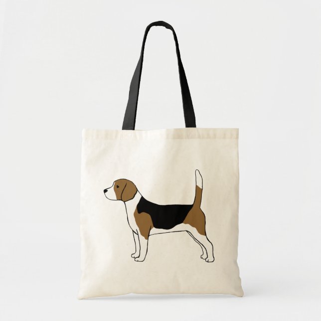 Zeichnend Beagle | Niedlicher Hund Tragetasche (Vorne)