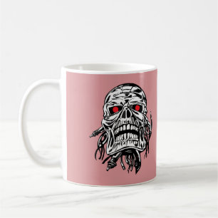 Zeichnend beängstigender Schädel Kaffeetasse