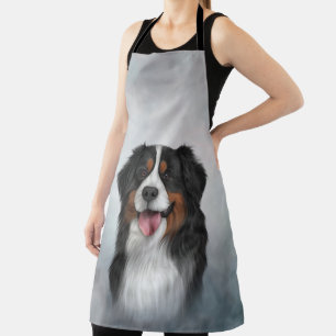 Zeichnend Berner Hund Schürze