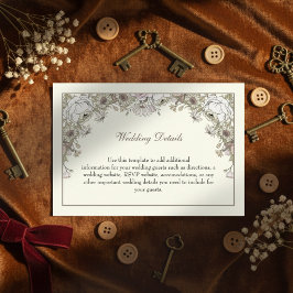 Zeichnend Blume Elfenbeinromantik Begleitkarte