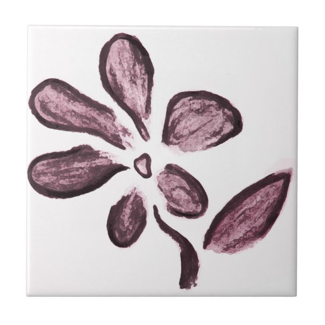 zeichnend Blume Fliese (Vorderseite)