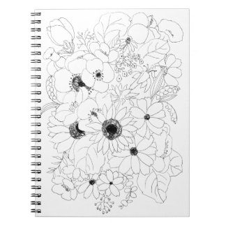 zeichnend Blume Notizblock