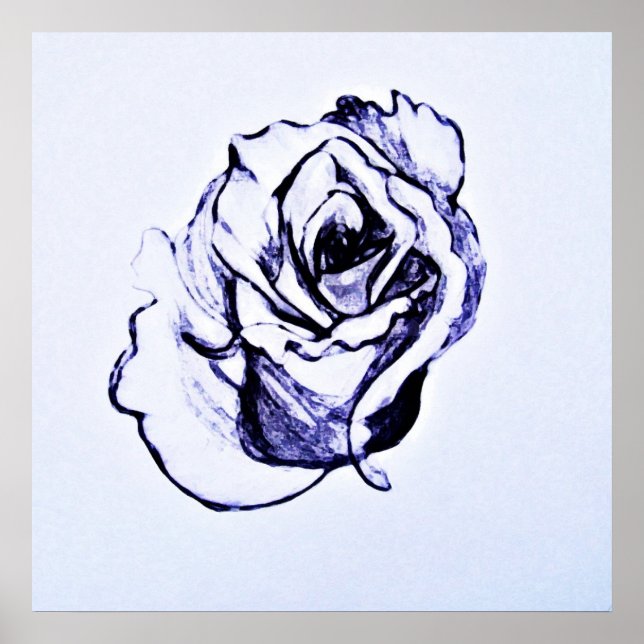 zeichnend Blume Poster (Vorne)