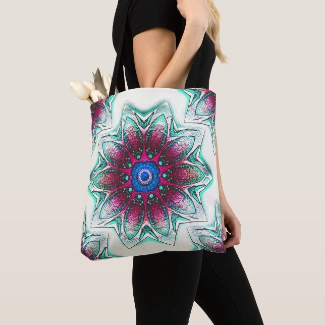 Zeichnend Blume-Textur von metallischem Zyan in Ro Tasche (Von Nahem)