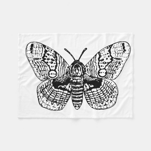 Zeichnend Brahmanmotte Fleecedecke (Vorderseite (Horizontal))