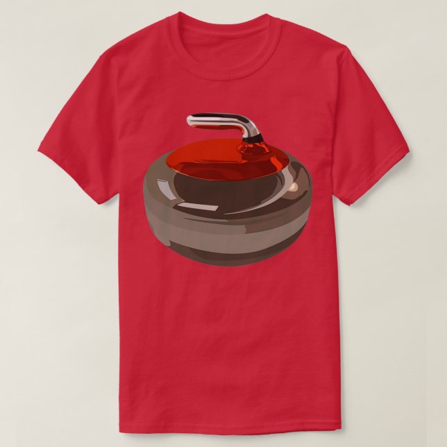 Zeichnend Curling T-Shirt (Design vorne)