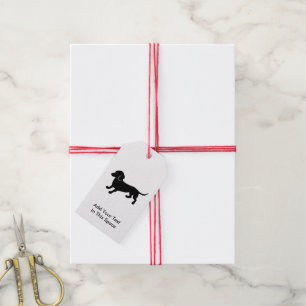Zeichnend Dackel Geschenkanhänger