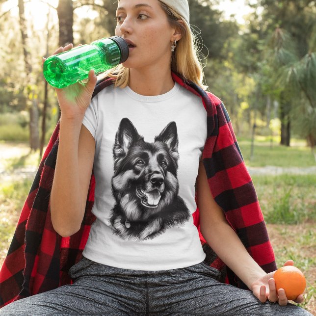 Zeichnend Deutscher Schäferhund T-Shirt (Von Creator hochgeladen)