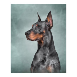 Zeichnend Doberman-Hund Fotodruck
