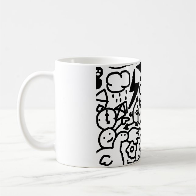 zeichnend Doodle Kaffeetasse (Links)