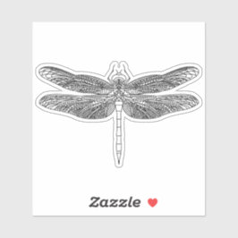 Zeichnend Elegante Dragonfly Aufkleber