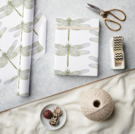 Zeichnend Elegante Dragonfly Geschenkpapier