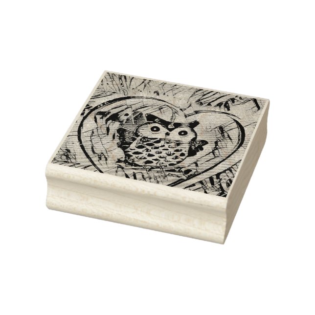 Zeichnend Eule Gummistempel (Stempel)