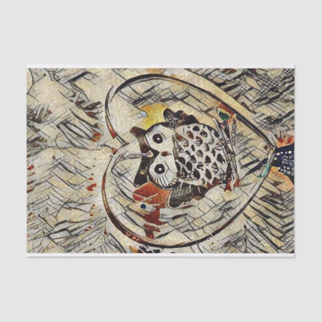 Zeichnend Eule Seidenpapier (Vorderseite)