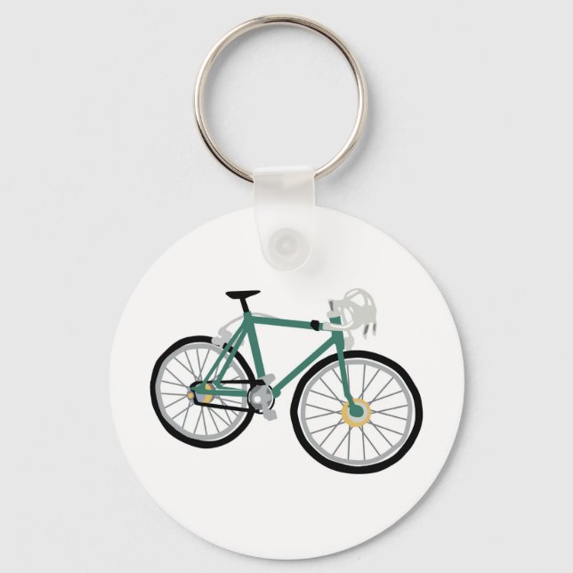 Zeichnend Fahrrad Schlüsselanhänger (Vorderseite)