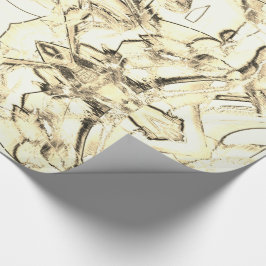 Zeichnend Farbtropfen und Grooves, beige Farben Geschenkpapier