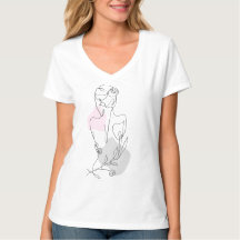 Zeichnend Frau in Lineal Art