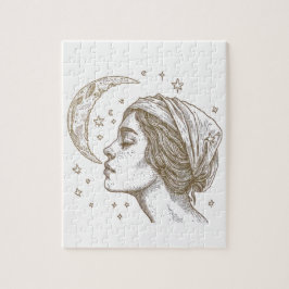 Zeichnend Frauen und Mond