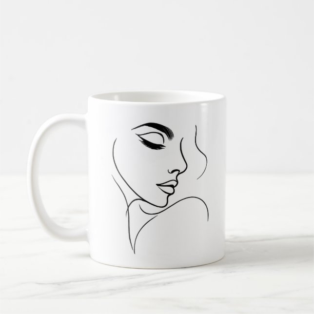 Zeichnend Frontlinie Kaffeetasse (Links)
