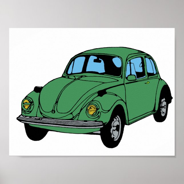 Zeichnend Hippie Car, Value Poster Paper (Matte) (Vorne)