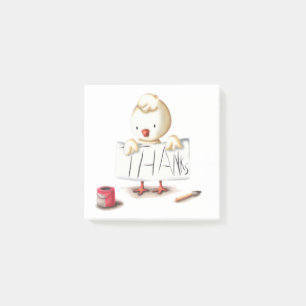 Zeichnend Hühner Dankeschön Post-it Klebezettel