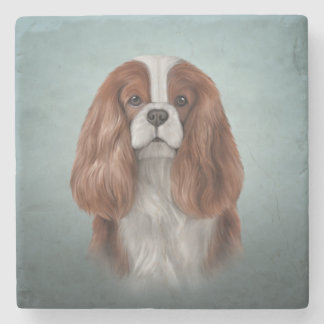 Zeichnend Hund Cavalier King Charles Spaniel Steinuntersetzer