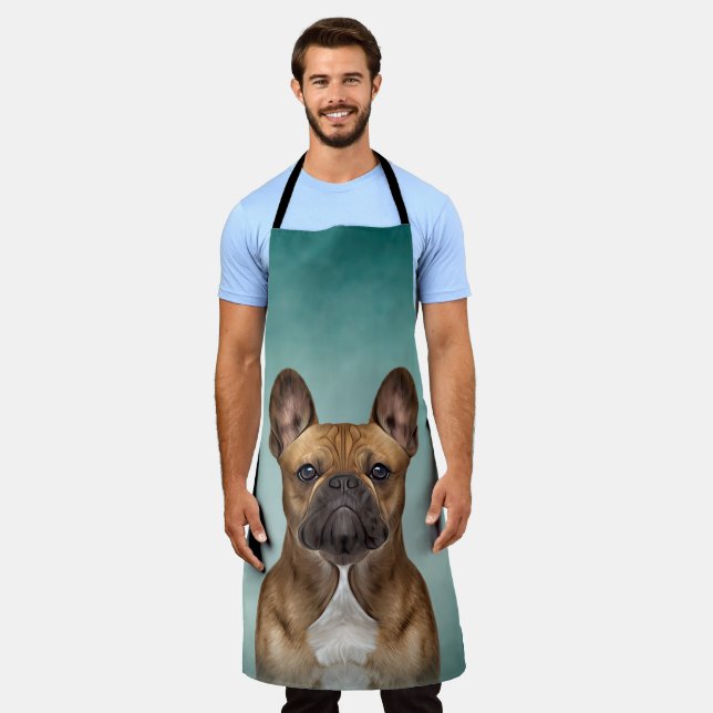 Zeichnend Hund Schürze (Getragen)