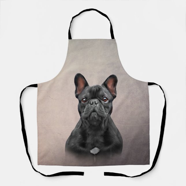 Zeichnend Hund Schürze (Vorderseite)