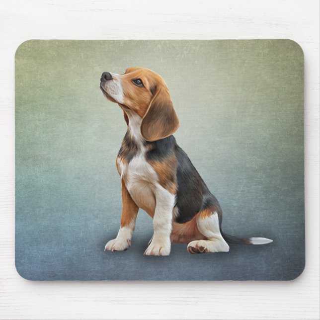 Zeichnend Hunde Beagle 7 Mousepad (Vorne)
