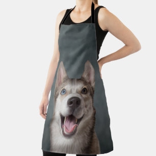 Zeichnend Husky-Hund Schürze