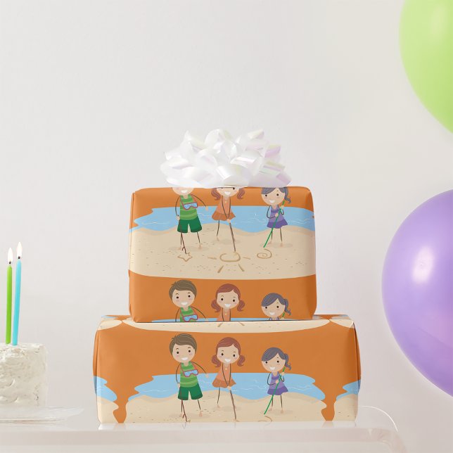 Zeichnend in der Sandumhüllungspapier Geschenkpapier (Von Creator hochgeladen)