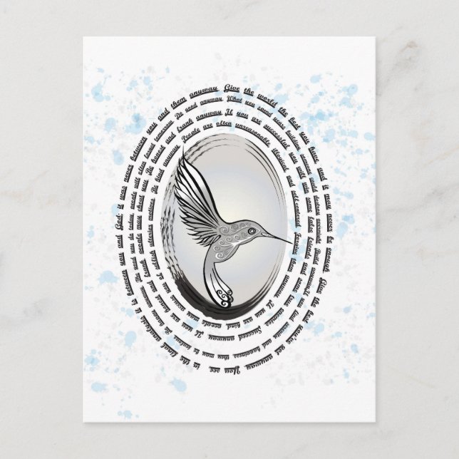 Zeichnend Inspirationsgebet Postkarte (Vorderseite)