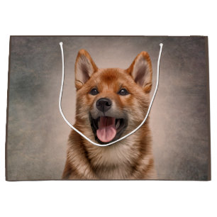 Zeichnend japanischer Shiba Inu Hund Große Gesche Große Geschenktüte