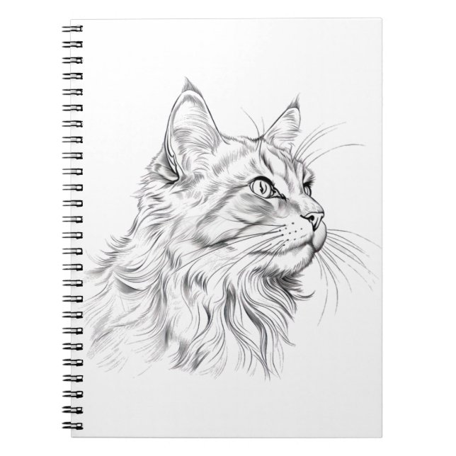 Zeichnend Katze Notizblock (Vorderseite)