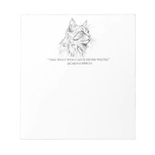 Zeichnend Katze Notizblock