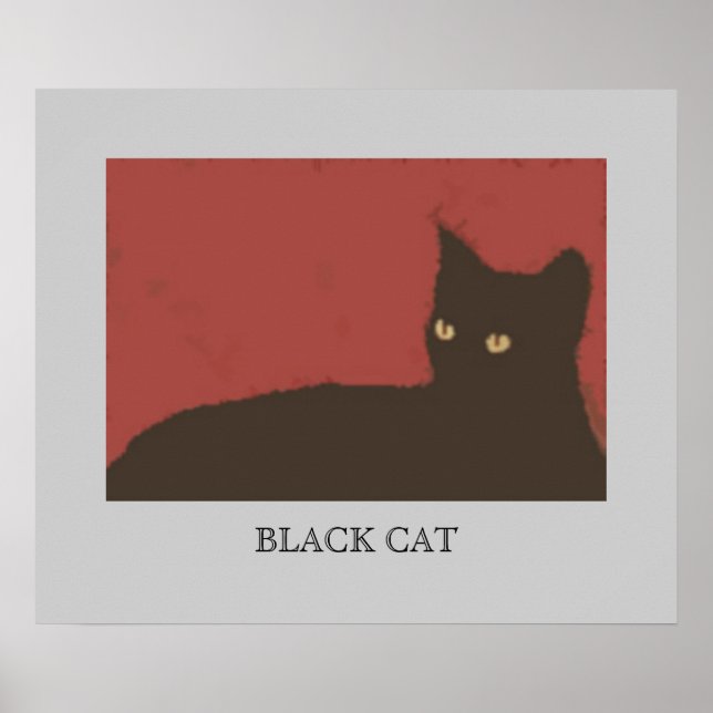 Zeichnend Katzenwand Poster (Vorne)