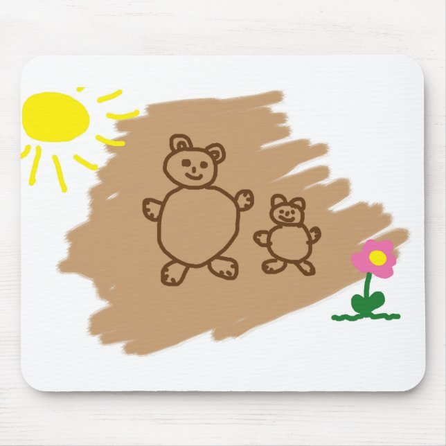 Zeichnend Kinder Mousepad (Vorne)