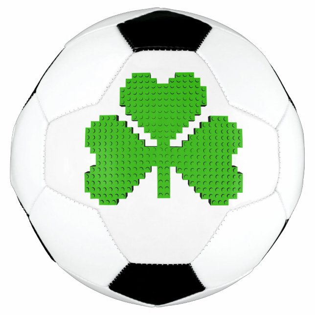 Zeichnend Kleeblatt-Gebäude-Blöcke Fußball (Vorderseite)