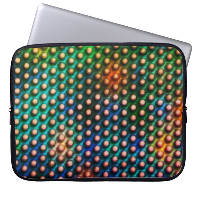 Zeichnend Kreise, die wie Kugeln oder Löcher ausse Laptopschutzhülle (Vorderseite)